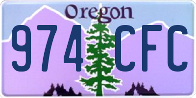 OR license plate 974CFC