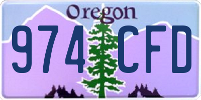 OR license plate 974CFD