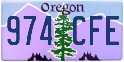 OR license plate 974CFE