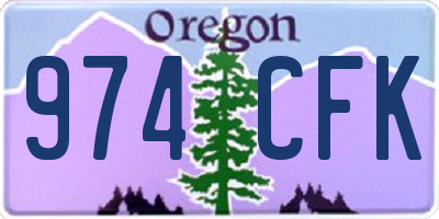 OR license plate 974CFK