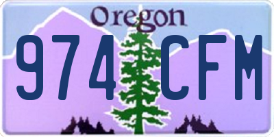 OR license plate 974CFM