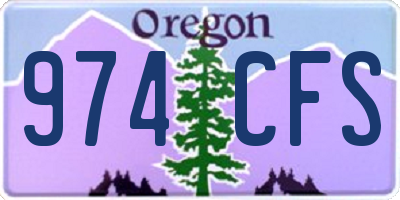 OR license plate 974CFS