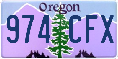 OR license plate 974CFX