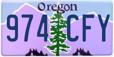 OR license plate 974CFY