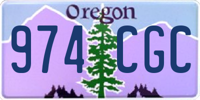 OR license plate 974CGC