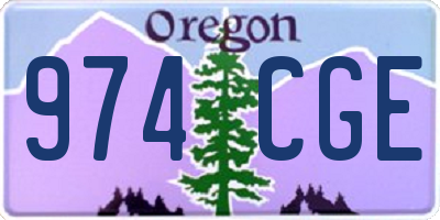 OR license plate 974CGE