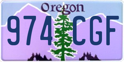 OR license plate 974CGF