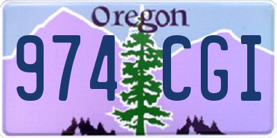 OR license plate 974CGI