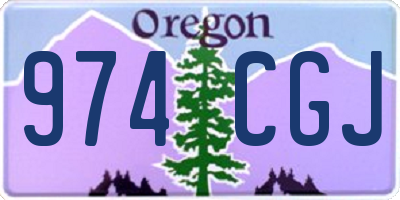 OR license plate 974CGJ