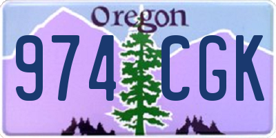 OR license plate 974CGK