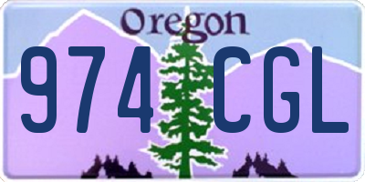 OR license plate 974CGL