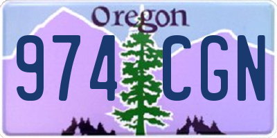 OR license plate 974CGN