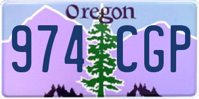 OR license plate 974CGP