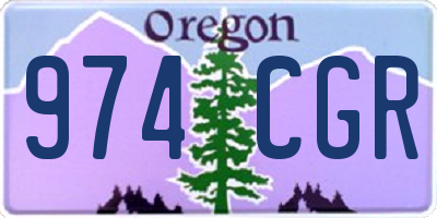 OR license plate 974CGR