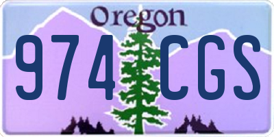 OR license plate 974CGS