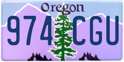OR license plate 974CGU