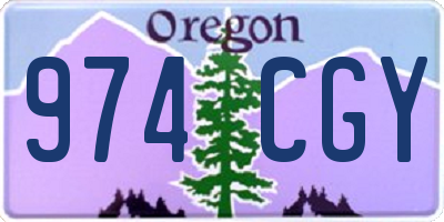 OR license plate 974CGY