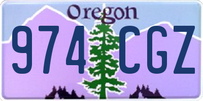 OR license plate 974CGZ