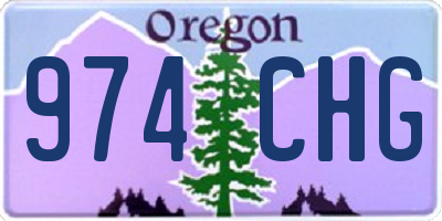 OR license plate 974CHG