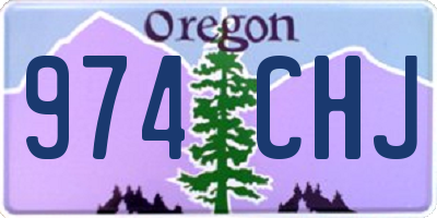 OR license plate 974CHJ