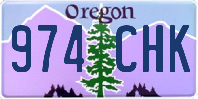 OR license plate 974CHK