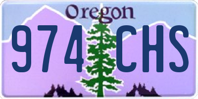 OR license plate 974CHS