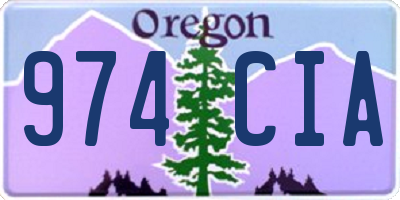 OR license plate 974CIA
