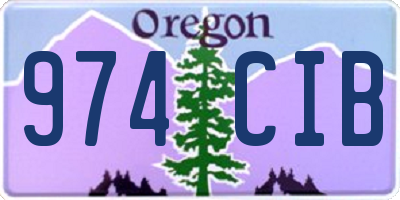 OR license plate 974CIB