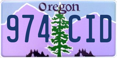 OR license plate 974CID