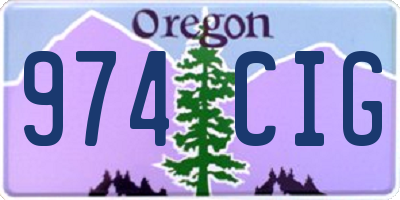 OR license plate 974CIG