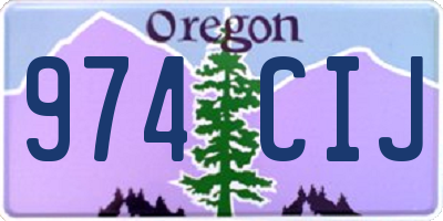 OR license plate 974CIJ