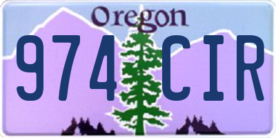 OR license plate 974CIR
