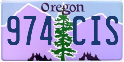 OR license plate 974CIS