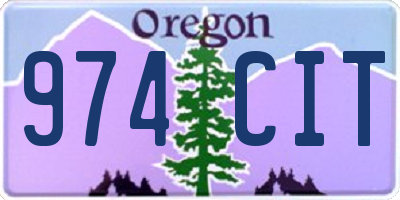 OR license plate 974CIT