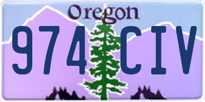 OR license plate 974CIV