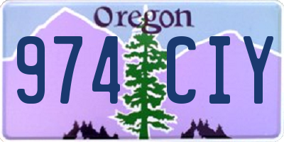 OR license plate 974CIY