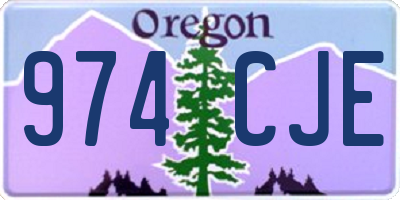 OR license plate 974CJE