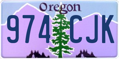 OR license plate 974CJK