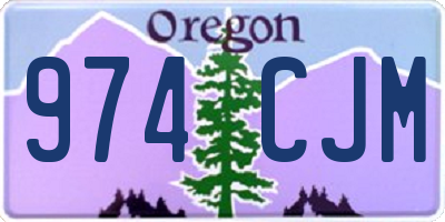 OR license plate 974CJM