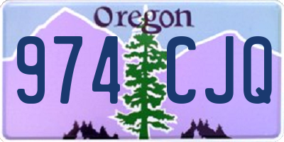 OR license plate 974CJQ