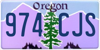 OR license plate 974CJS