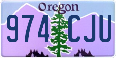 OR license plate 974CJU
