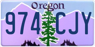 OR license plate 974CJY