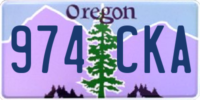 OR license plate 974CKA