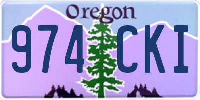 OR license plate 974CKI