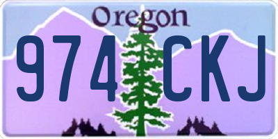 OR license plate 974CKJ