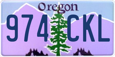 OR license plate 974CKL