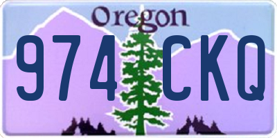 OR license plate 974CKQ
