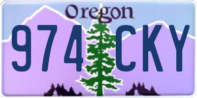 OR license plate 974CKY