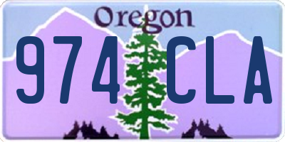 OR license plate 974CLA